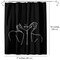 Americanflat 71" x 74" Shower Curtain, ThinkingBlack by Martina